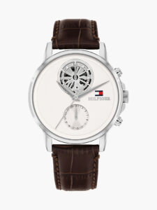 Montre Tommy Hilfiger Multifonction Bracelet Cuir Cognac – Produit test