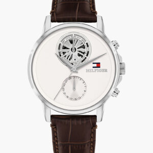 Montre Tommy Hilfiger Multifonction Bracelet Cuir Cognac - Produit test